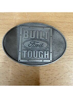 Vintage Belt Buckle BUILT FORD TOUGH Canada Truck Auto